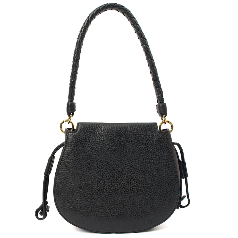 Picture of Mulberry Shoulder Bag Iris Hobo - Mini in Black, Calfskin Leather