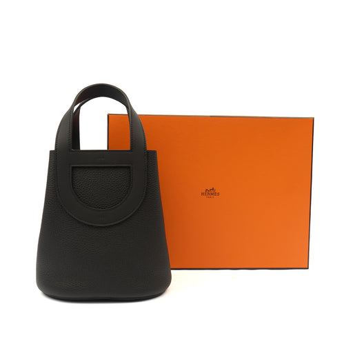 Picture of Hermes Tote In The Loop - 18 in Black, Clemence Leather