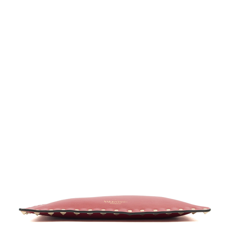 Picture of Valentino Clutch Rockstud Pouch in Red, Leather
