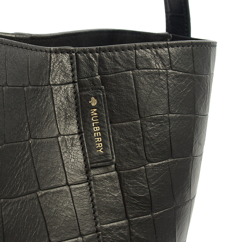 Picture of Mulberry Bucket Bag Kite Tote in Black, Exotic Effect Leather