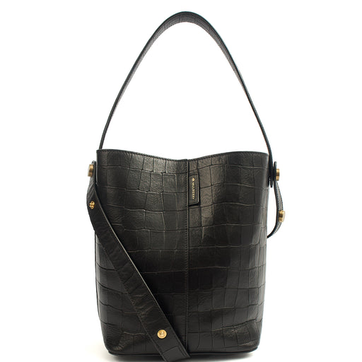 Picture of Mulberry Bucket Bag Kite Tote in Black, Exotic Effect Leather