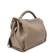 Picture of Mulberry Top Handle Iris Hobo in Solid Grey, Calfskin Leather