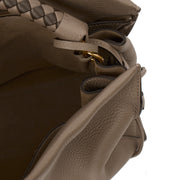 Picture of Mulberry Top Handle Iris Hobo in Solid Grey, Calfskin Leather