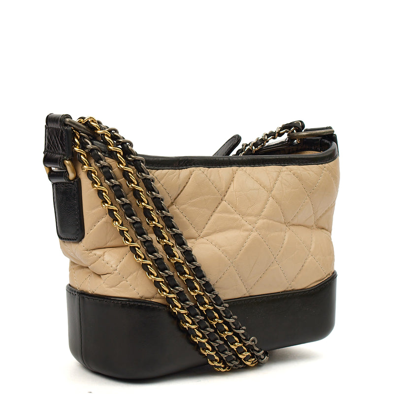 Chanel Shoulder Bag Gabrielle Hobo - Small in Neutral, Calfskin Leather