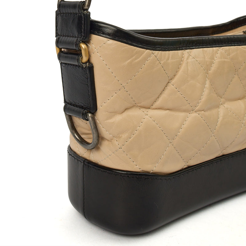 Chanel Shoulder Bag Gabrielle Hobo - Small in Neutral, Calfskin Leather