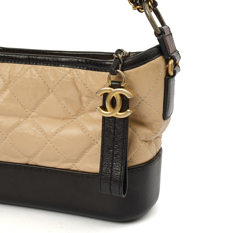 Chanel Shoulder Bag Gabrielle Hobo - Small in Neutral, Calfskin Leather