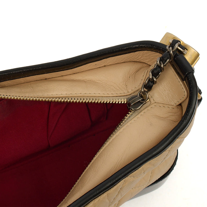Chanel Shoulder Bag Gabrielle Hobo - Small in Neutral, Calfskin Leather