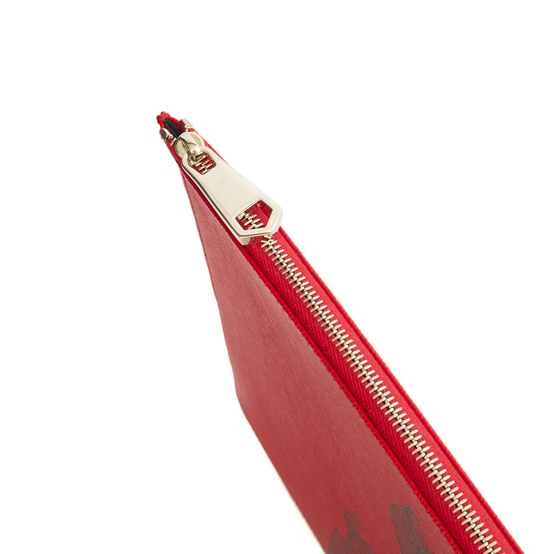 Picture of Givenchy Clutch Zip Pouch in Red, Box Calfskin