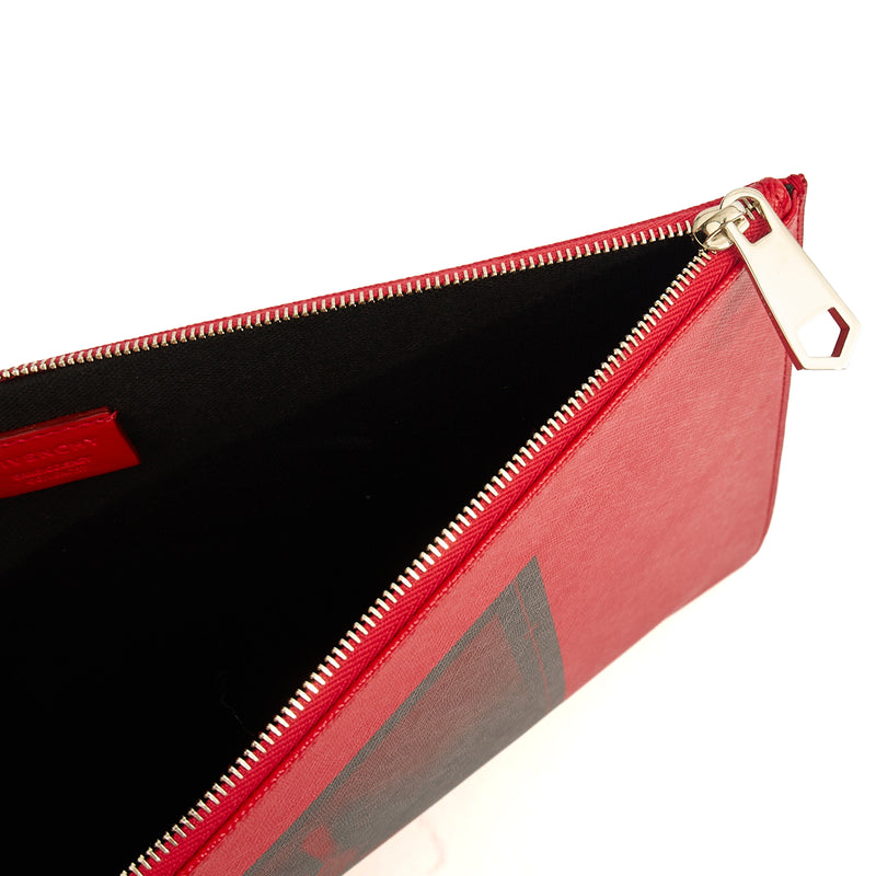 Picture of Givenchy Clutch Zip Pouch in Red, Box Calfskin