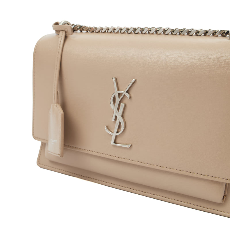 Picture of Saint Laurent Shoulder Bag Sunset - Medium in Neutral, Leather