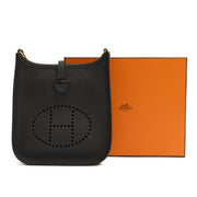 Picture of Hermes Cross Body Evelyne 16 in Black, Clemence Leather