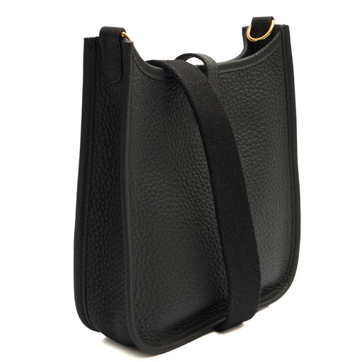 Picture of Hermes Cross Body Evelyne 16 in Black, Clemence Leather