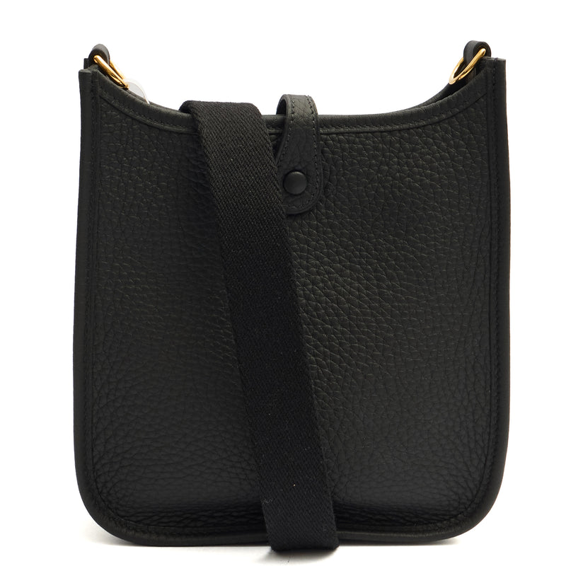 Picture of Hermes Cross Body Evelyne 16 in Black, Clemence Leather