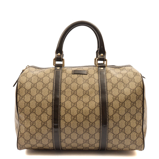 Picture of Gucci Top Handle Boston in GG Supreme, Leather