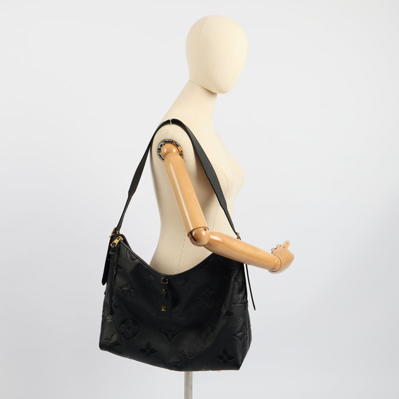 Louis Vuitton Satchel CarryAll MM Bag in Black, Empreinte Leather