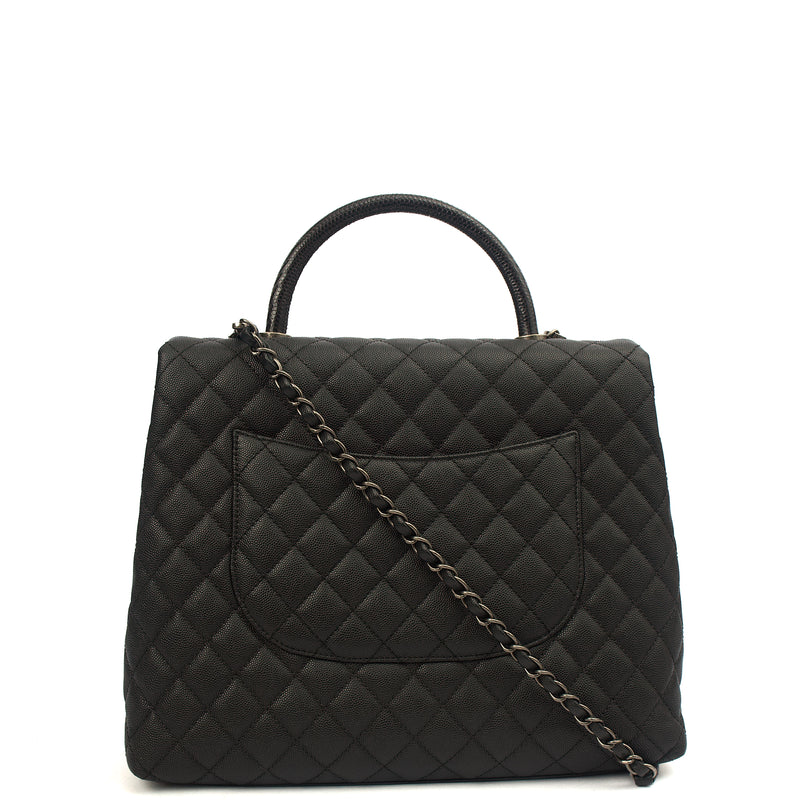 Picture of Chanel Tote Coco Top Handle in Black, Caviar Leather