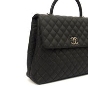 Picture of Chanel Tote Coco Top Handle in Black, Caviar Leather