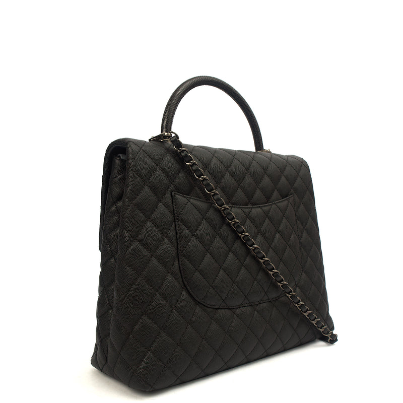 Picture of Chanel Tote Coco Top Handle in Black, Caviar Leather