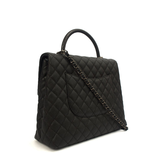 Picture of Chanel Tote Coco Top Handle in Black, Caviar Leather