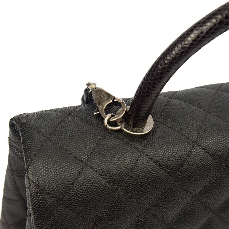 Picture of Chanel Tote Coco Top Handle in Black, Caviar Leather