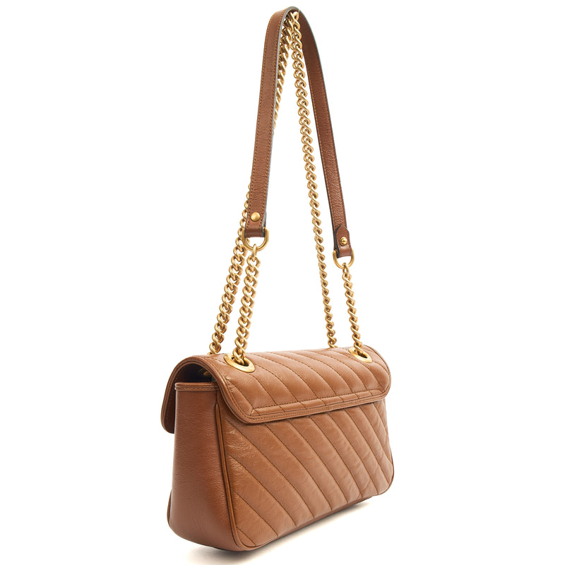 Picture of Gucci Shoulder Bag Marmont Shoulder Flap Bag - Medium in Brown, Leather