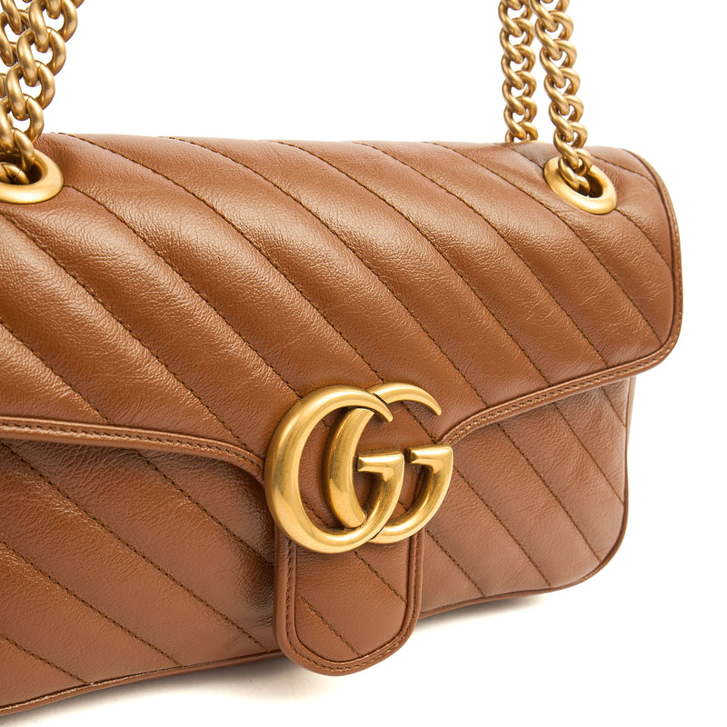 Picture of Gucci Shoulder Bag Marmont Shoulder Flap Bag - Medium in Brown, Leather