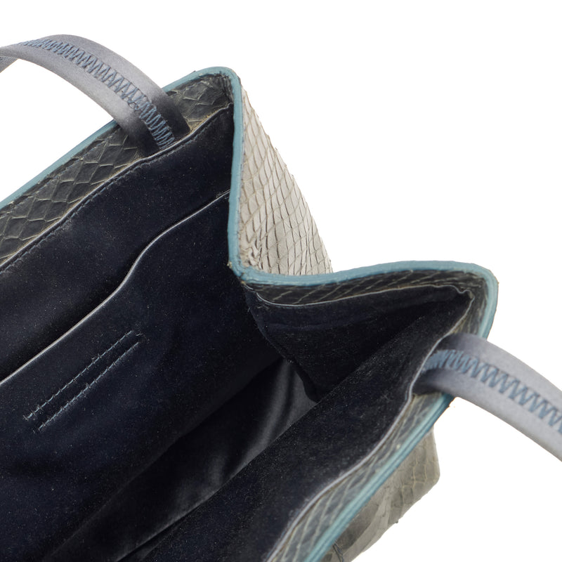 Picture of Prada Mini Bag Tote in Grey, Python Leather