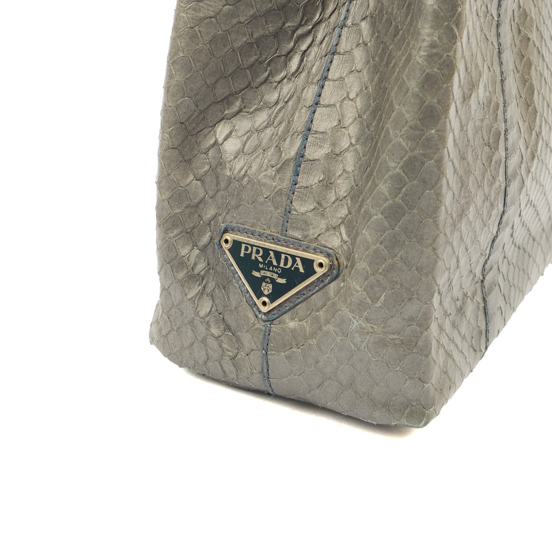 Picture of Prada Mini Bag Tote in Grey, Python Leather