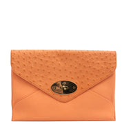 Picture of Mulberry Clutch Pouch in Coral Orange, Calfskin Leather
