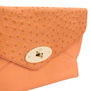Picture of Mulberry Clutch Pouch in Coral Orange, Calfskin Leather