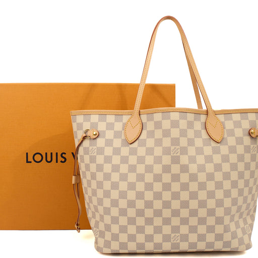 Picture of Louis Vuitton Tote Neverfull MM in Damier Azur, Canvas