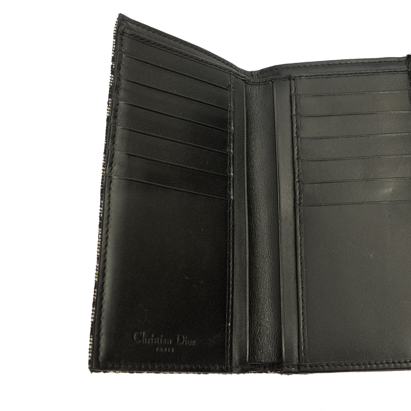 Picture of Christian Dior Wallet Saddle Coin Purse in Blue, Dior Oblique Embroidery