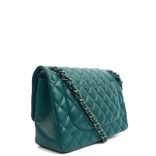 Picture of Chanel Shoulder Bag Classic Double Flap - Large in Blue, Lambskin Leather