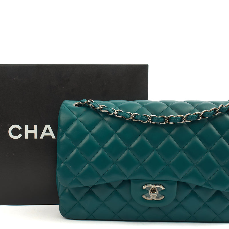 Picture of Chanel Shoulder Bag Classic Double Flap - Large in Blue, Lambskin Leather