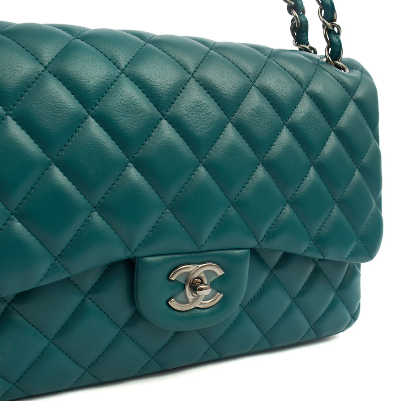 Picture of Chanel Shoulder Bag Classic Double Flap - Large in Blue, Lambskin Leather