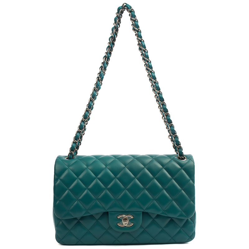Picture of Chanel Shoulder Bag Classic Double Flap - Large in Blue, Lambskin Leather
