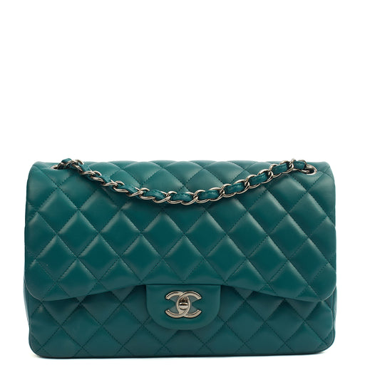 Picture of Chanel Shoulder Bag Classic Double Flap - Large in Blue, Lambskin Leather