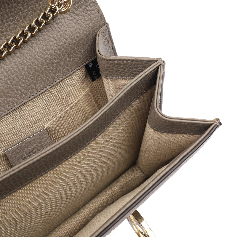 Picture of Gucci Cross Body Dollar Interlocking GG Bag - Small in Grey, Leather