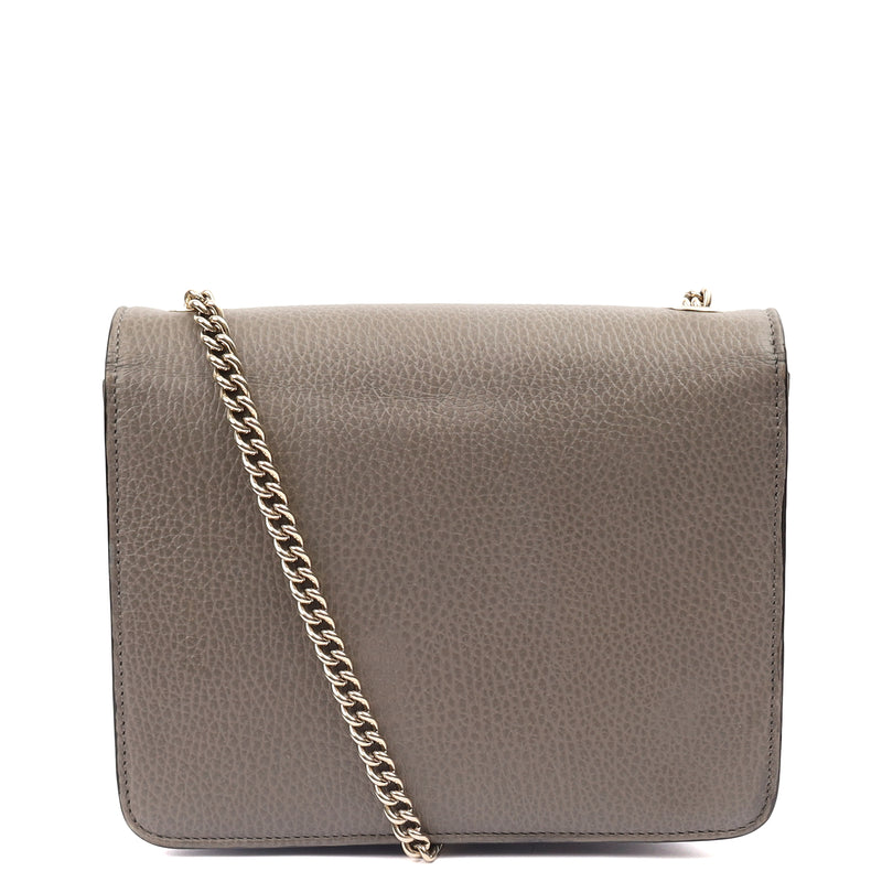 Picture of Gucci Cross Body Dollar Interlocking GG Bag - Small in Grey, Leather