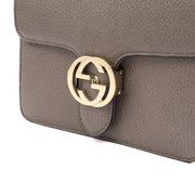 Picture of Gucci Cross Body Dollar Interlocking GG Bag - Small in Grey, Leather