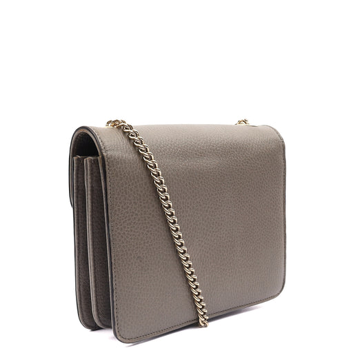 Picture of Gucci Cross Body Dollar Interlocking GG Bag - Small in Grey, Leather
