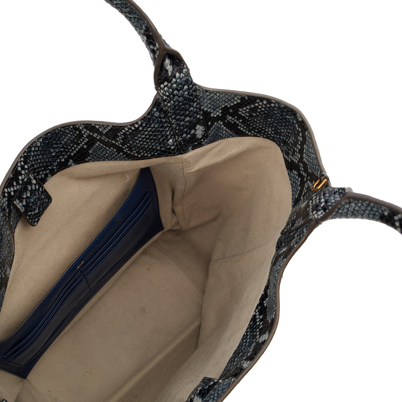 Picture of Anya Hindmarch Tote Shoulder Bag in Blue, Exotic Effect Leather