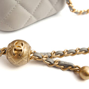 Picture of Chanel Cross Body Vanity Case - Mini in Grey, Lambskin Leather
