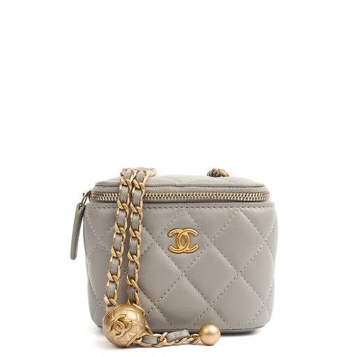 Picture of Chanel Cross Body Vanity Case - Mini in Grey, Lambskin Leather