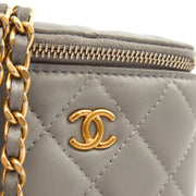 Picture of Chanel Cross Body Vanity Case - Mini in Grey, Lambskin Leather