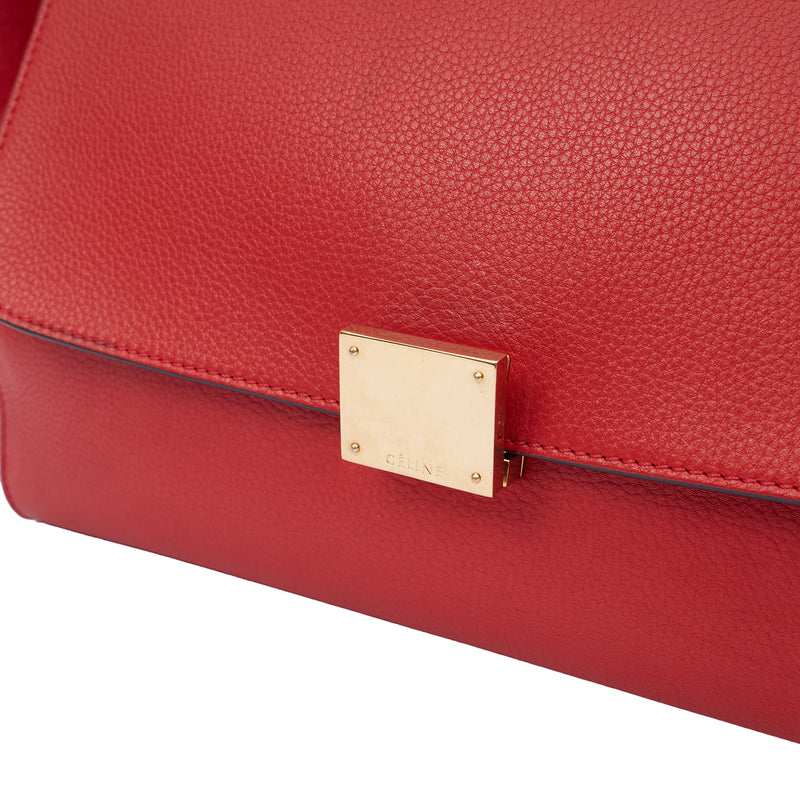 Picture of Celine Top Handle Trapeze - Medium in Red, Box Calfskin