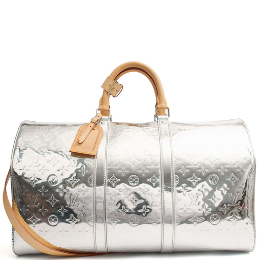 Picture of Louis Vuitton Soft Sided Keepall 50 Bandouliere in Metallic, Leather