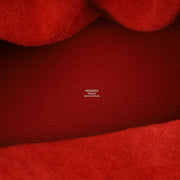 Picture of Hermes Tote Picotin 31 in Rouge Vif, Togo Leather