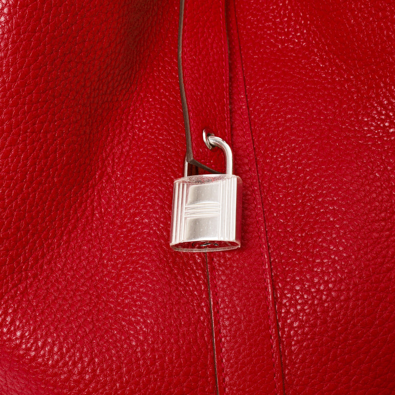 Picture of Hermes Tote Picotin 31 in Rouge Vif, Togo Leather