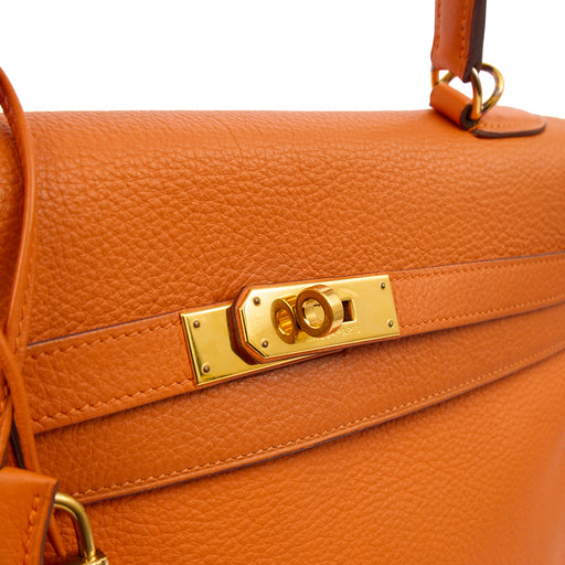 Picture of Hermes Tote Kelly 35 in Classic Orange, Togo Leather